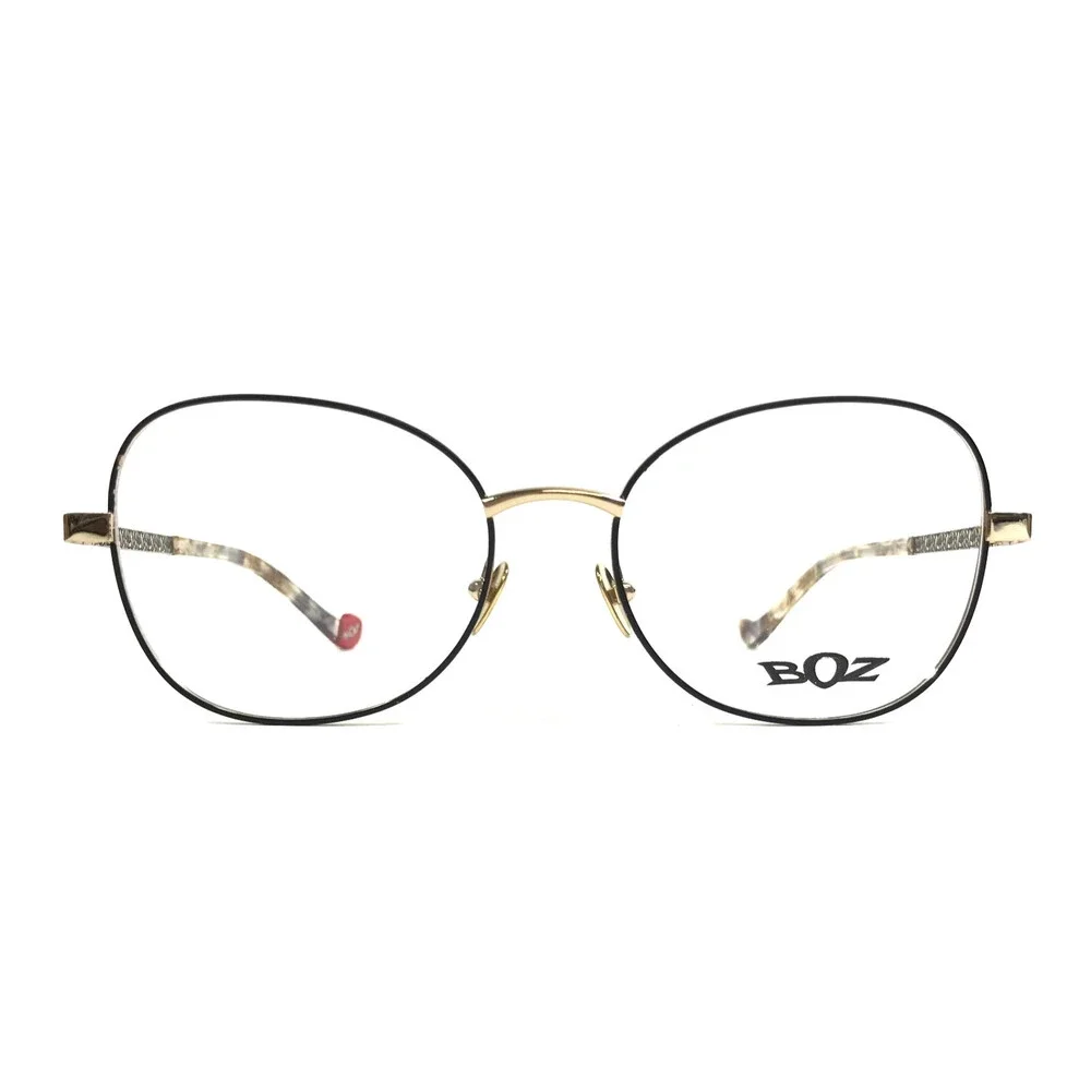 BOZ by JF Rey Eyeglasses Frames LYA 0050 Black Gold Tortoise Wire Rim 53-17-140